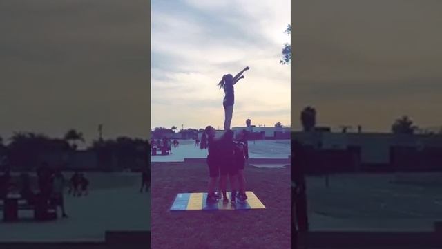 Vanity's ball tuck- twist basket. Double skill. Middle school cheer basket toss смотреть онлайн