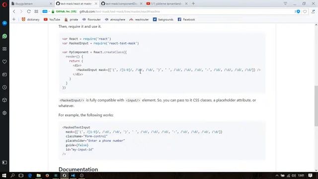 react input maskeleme смотреть онлайн