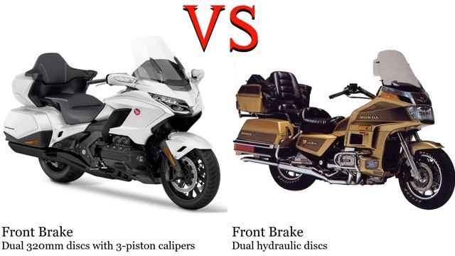 Honda Goldwing GL 1800 Vs Honda Goldwing GL 1200 Test Specification Comparison
