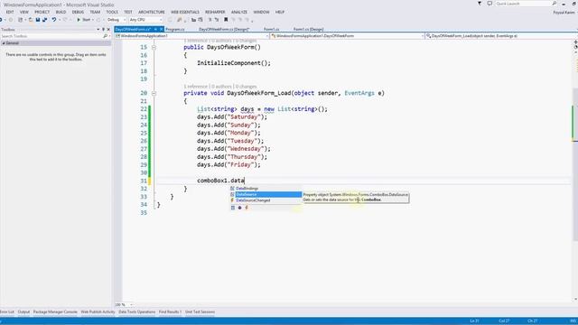 Getting Started with C# Part 6: Windows Form ComboBox + Assignment смотреть онлайн