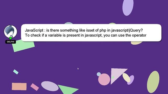 JavaScript : is there something like isset of php in javascript/jQuery? смотреть онлайн