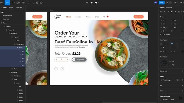 Create food website animation in figma смотреть онлайн