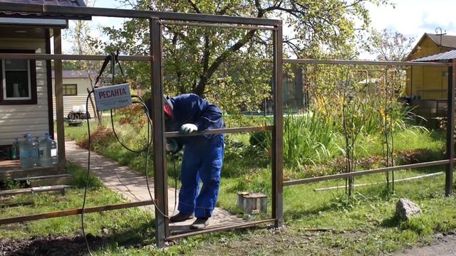 Калитка из профлиста в рамке своими руками смотреть онлайн
