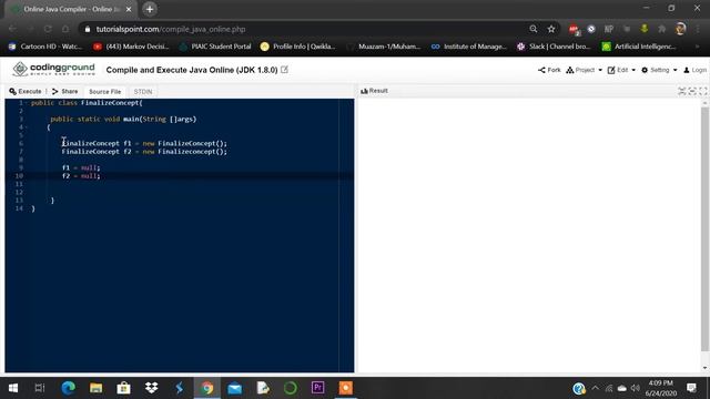 Finalize keyword in Java смотреть онлайн