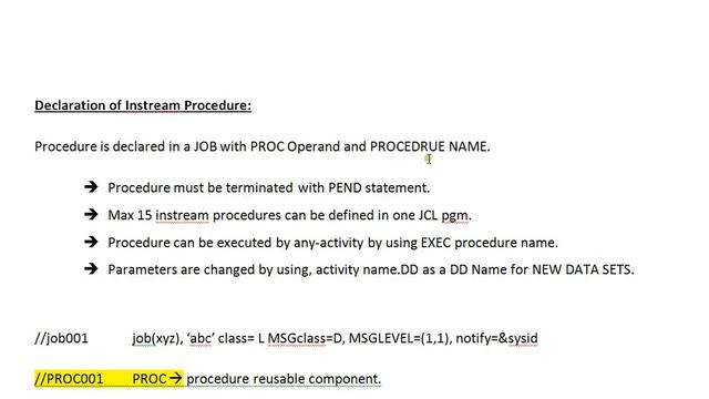 Procedures in JCL - Instream Procedures- Mainframe JCL Tutorial - Part 7 смотреть онлайн
