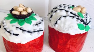 Кулич на Сгущенном Молоке. Желатиновая Глазурь