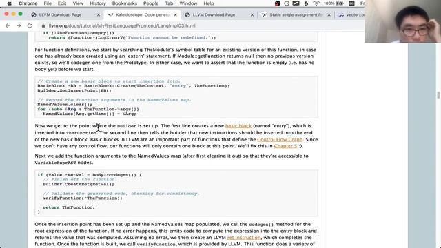 LLVM Tutorial #9: CodeGen for Functions смотреть онлайн