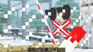 ПЕРВЫЙ СНЕГ! РАБОТАЮ ДЕЖУРНЫМ ПО ЖД ПЕРЕЕЗДУ В МАЙНКРАФТ