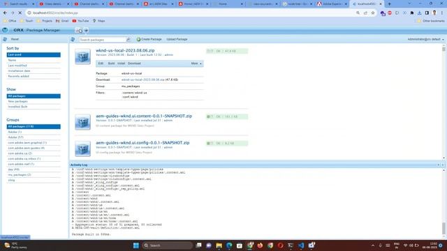 How to create and import package in AEM CRX DE смотреть онлайн