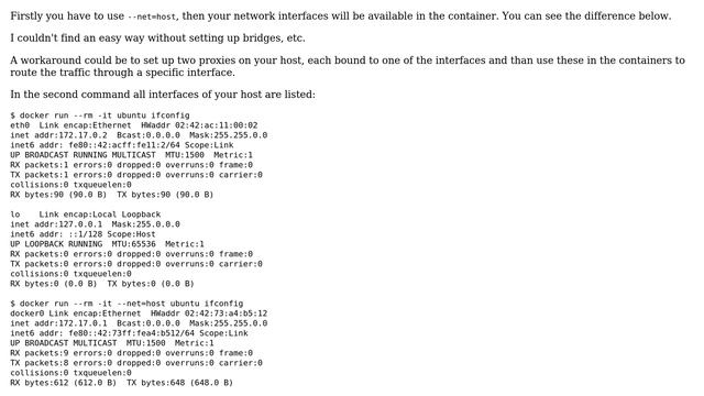 Unix & Linux: Connect Docker container and host to different network смотреть онлайн