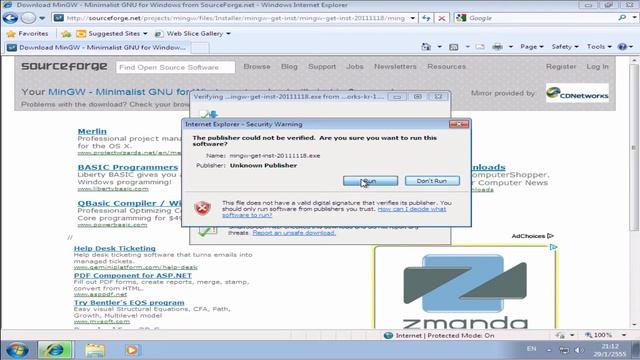 OBJC-101: How to install MinGW in Windows 7 смотреть онлайн