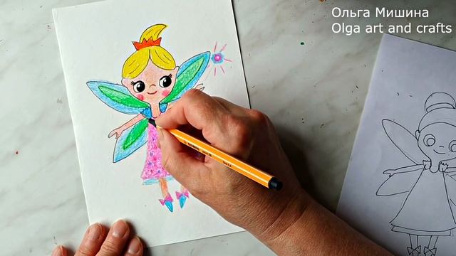 Как нарисовать фею карандашами. Draw a fairy смотреть онлайн
