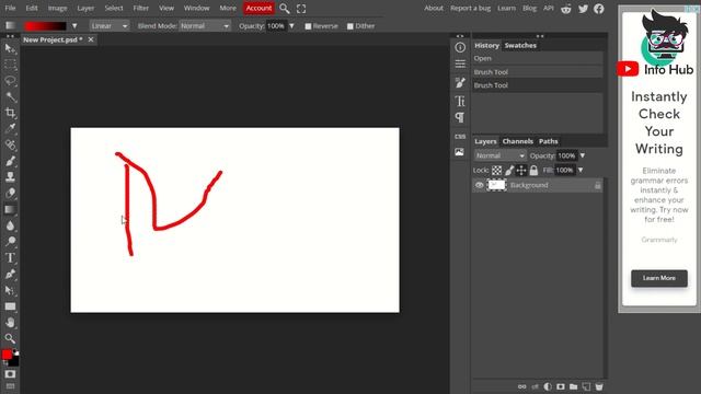 Photoshop වෙනුවට Photopea Online Photo editor смотреть онлайн