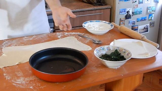 Бёрек. Турецкий пирог со шпинатом и сыром фета. смотреть онлайн