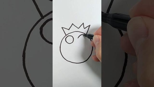 Как быстро нарисовать Rainbow Friends, Синего монстра