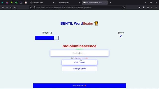 CS50 Final Project: JavaScript Typing Game смотреть онлайн