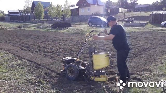 Самодельная картофелесажалка, первые испытания смотреть онлайн