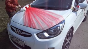 Свадебное украшение машины за 5 минут