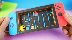 Как сделать игру Pac Man из картона поделки своими руками