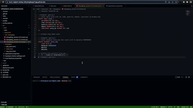 Using Copilot to craft database changes with a Liquibase changelog смотреть онлайн