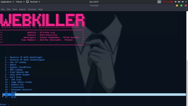 Kali Linux - WebKiller tool смотреть онлайн