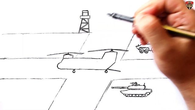 How to draw a Army Base | Military Drawing | Taurus Art смотреть онлайн