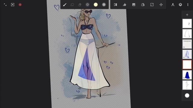 Как нарисовать прозрачную ткань в Infinite Painter смотреть онлайн