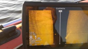 Щука на экране эхолота Garmin striker plus 9sv.