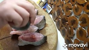 Стейки из карпа на мангале