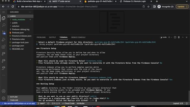 Build a Serverless Web App with Firebase GSP643 смотреть онлайн