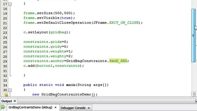 Java Programming Tutorial -GridBagConstraints-21- public static final int LINE_START смотреть онлайн