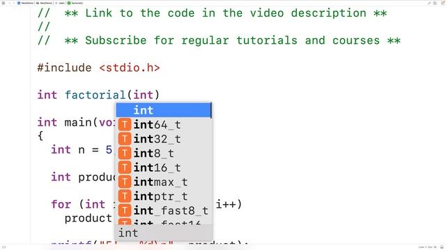 Calculate Factorial Using A Loop | C Programming Example смотреть онлайн