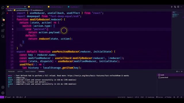 custom hooks usePersistedReducer (to store reducer sate) , useActivation (to boost reducer calling) смотреть онлайн