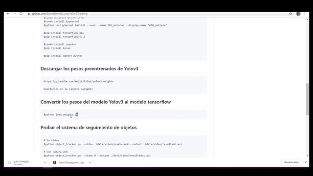 Tracking o seguimiento de objetos usando Deepsort y Yolo v3 смотреть онлайн