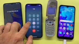 Incoming Call Old Samsung A800 Vs New iPhone 13 Pro / Honor X7a Vs HUAWEI Y5 2019 Outgoing Call
