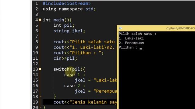 C++ 16 | Switch Case | Tutorial C++ Bahasa Indonesia смотреть онлайн