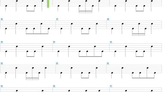 Blue Moon + Tommy Emmanuel + Drum Only + Drum Tab