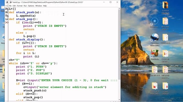 PART 1 DATA STRUCTURE IN PYTHON (STACK) смотреть онлайн