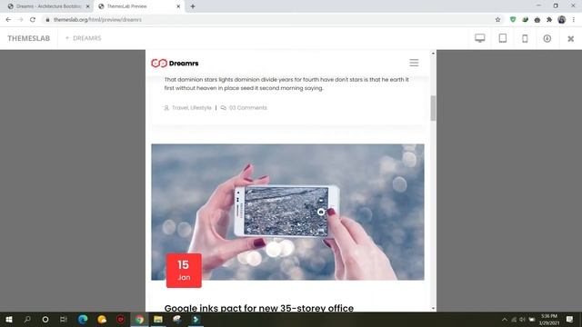 Dreamrs: Architecture Bootstrap HTML Template смотреть онлайн