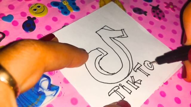Милый Значок ТИК ТОК, Просто рисуем ТИК ТОК, легко нарисовать, тиктокер. смотреть онлайн