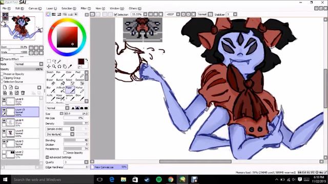 Muffet [Undertale Speedpaint] смотреть онлайн