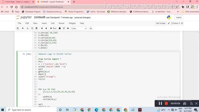 Amazon logo Drawing in Python || Python turtle library || Python for beginners смотреть онлайн