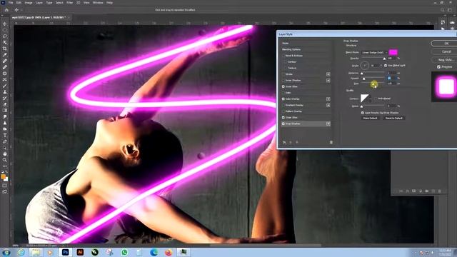 Neon Light Effect Photoshop Tutorial Sinhala смотреть онлайн
