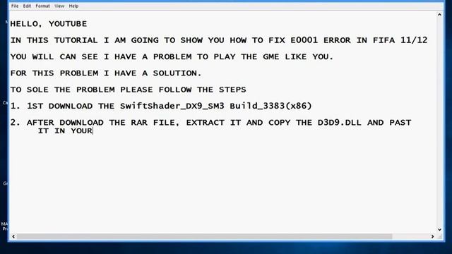 How to fix E0001 error in Fifa 11/ 12/ 13 смотреть онлайн