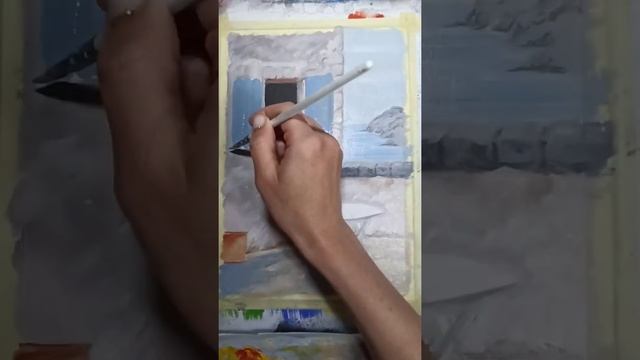 Как нарисовать летние уютное местечко. Маслом или гуашью на бумаге. Размер А4. смотреть онлайн
