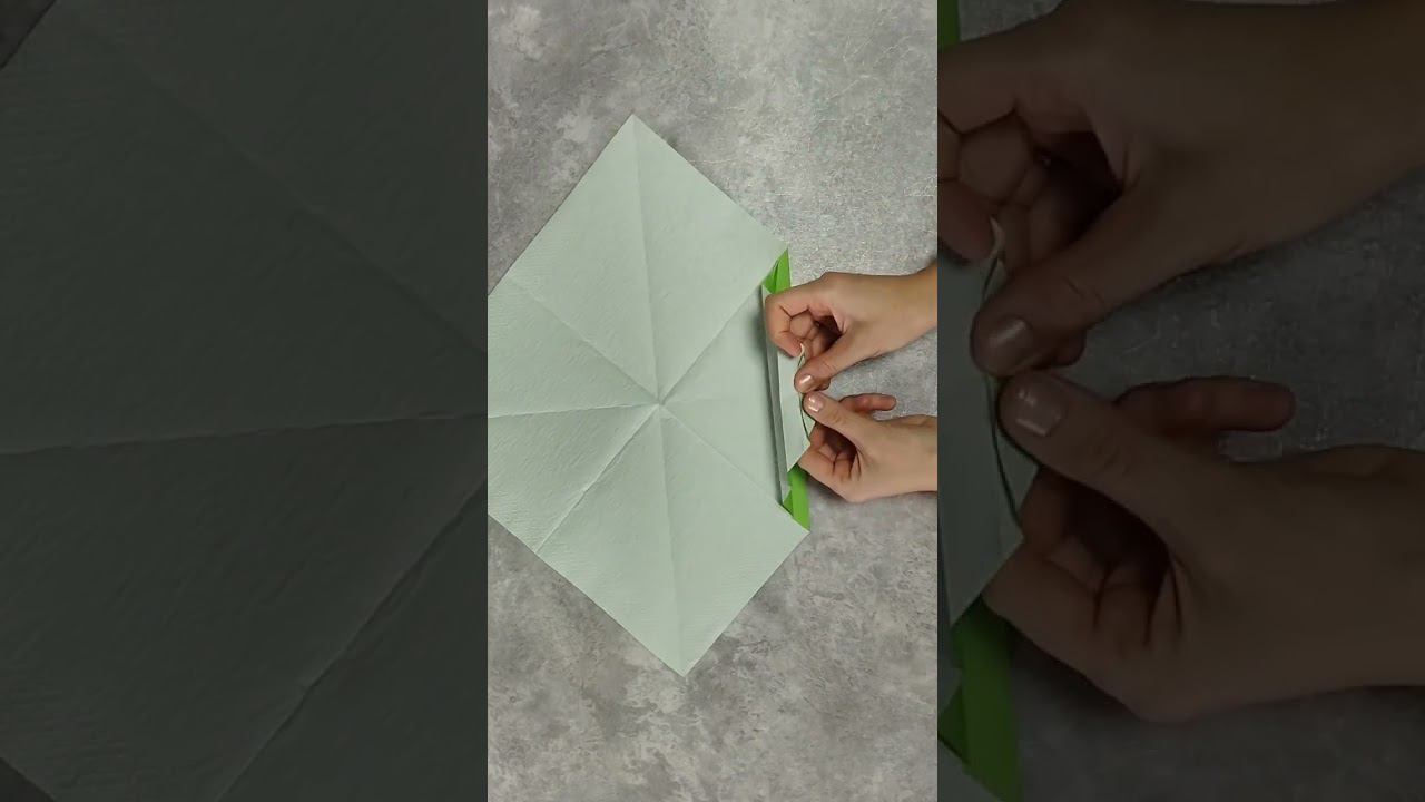 DIY How to fold napkins in the form of a leaf #diy #beautiful #napkins смотреть онлайн
