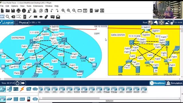 Cisco-LAB2.3: Configuration d'un grand réseau informatique | Data Center(3ème Partie ) смотреть онлайн