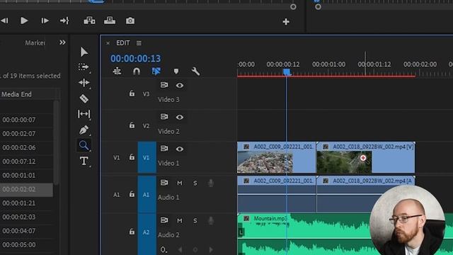 Монтаж видео в Adobe Premiere 2019