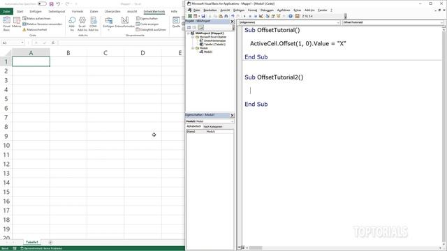 Offset - Verschieben der aktuellen Position / Excel VBA смотреть онлайн