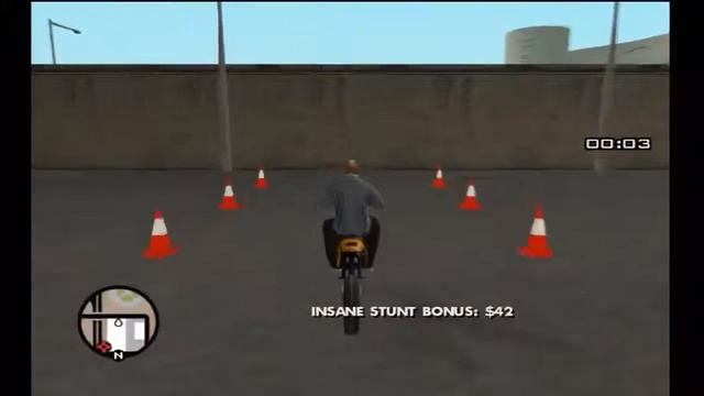 GTA San Andreas - Bike School #04 - Jump & Stop (Gold) смотреть онлайн